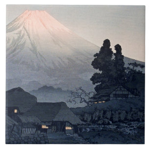 Mount Fuji from Mizukubo, famous painting, Ceramic Tile