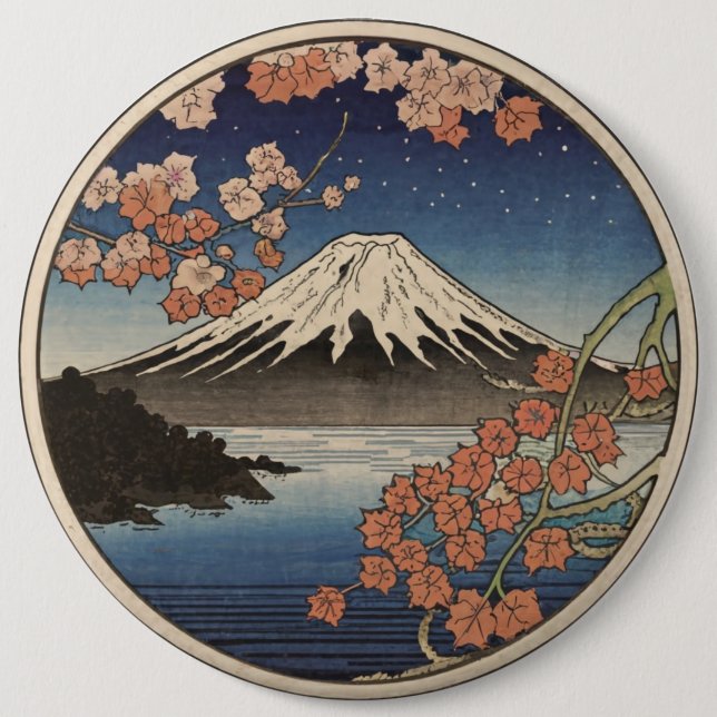 Mount Fuji Fujisan Button (Front)