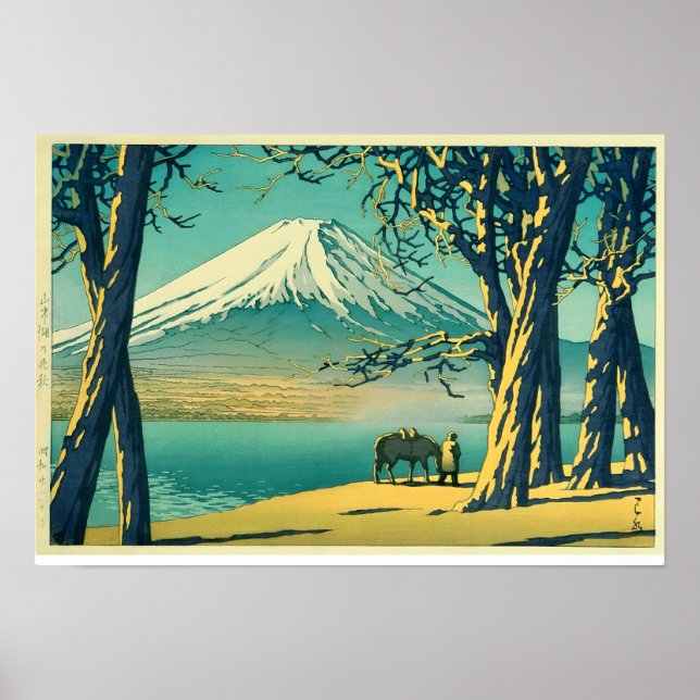 Mount Fuji in Autumn evening, Hasui Kawase Poster (Front)