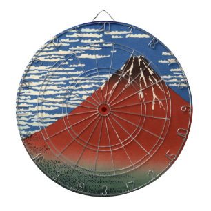 Mount Fuji in Clear Weather (Red Fuji) (Hokusai) Dart Board