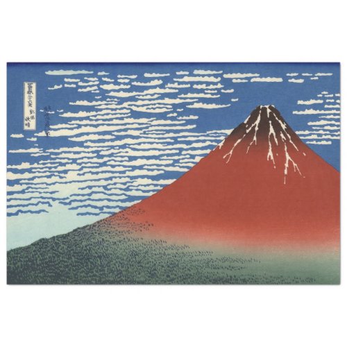 Mount Fuji in Clear Weather Red Fuji Hokusai Tissue Paper