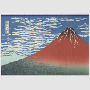Mount Fuji in Clear Weather (Red Fuji) (Hokusai) Tissue Paper