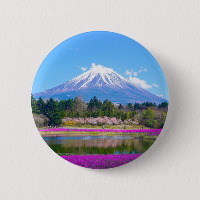Mount Fuji Japan Button (Front)