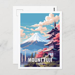 Mount Fuji Japan Famous Travel Places Postcard