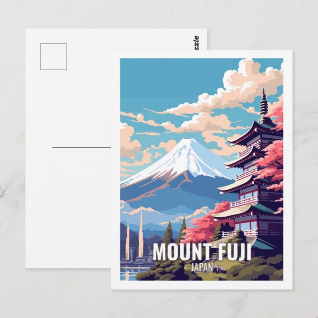 Mount Fuji Japan Famous Travel Places Postcard (Front/Back)