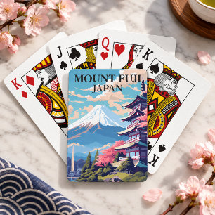 Mount Fuji Japan Playing Cards Deck Vintage Travel