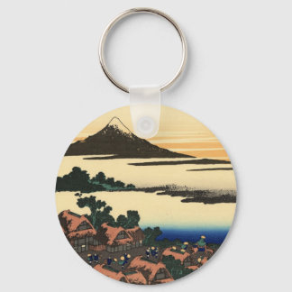 Mount Fuji Japan Sunset Keychain