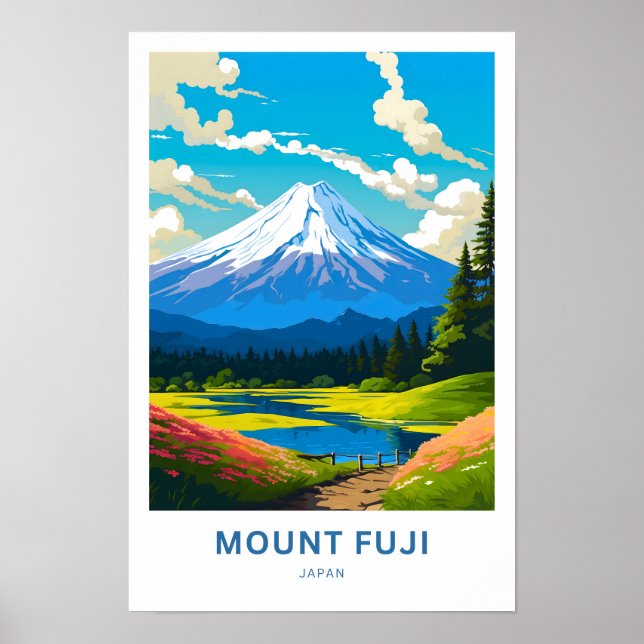 Mount Fuji Japan Travel Print (Front)
