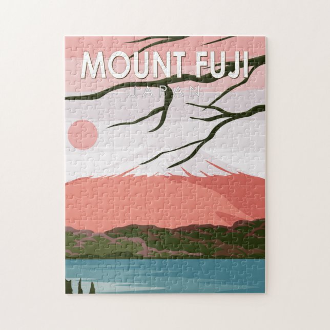 Mount Fuji Japan Vintage Jigsaw Puzzle (Vertical)