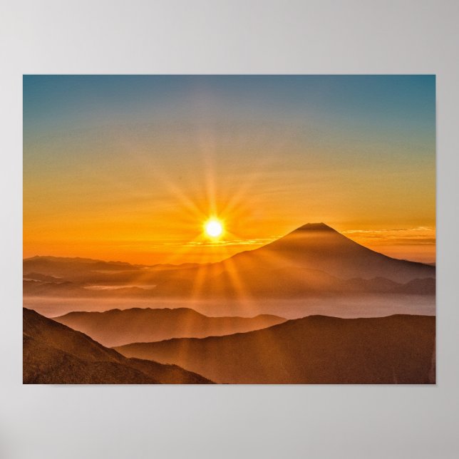 Mount fuji japan volcano mountain poster (Front)