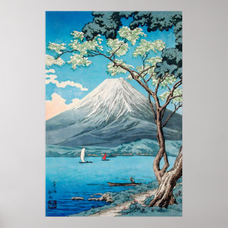 Mount Fuji Japanese Woodblock Print Serene Asian