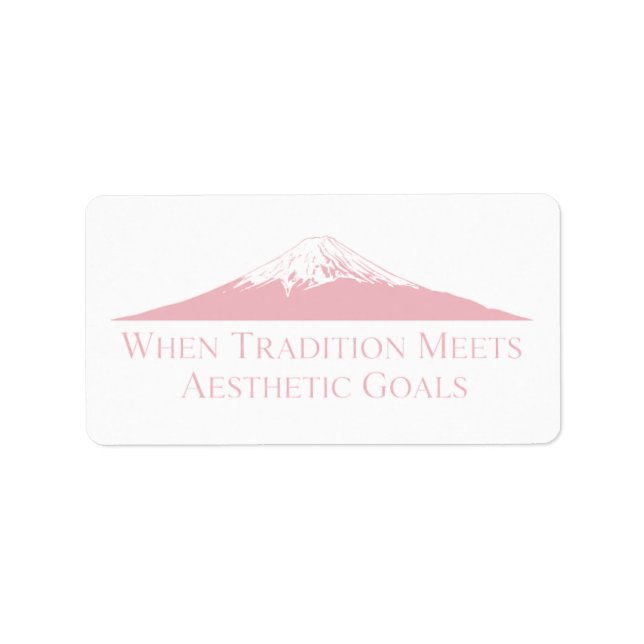Mount Fuji Minimalist Stickers – Pastel Pink (Front)