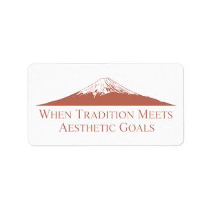 Mount Fuji Minimalist Stickers – Terracotta