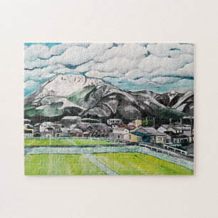 Mount Fuji Painting by Alfred Fox Jigsaw Puzzle
