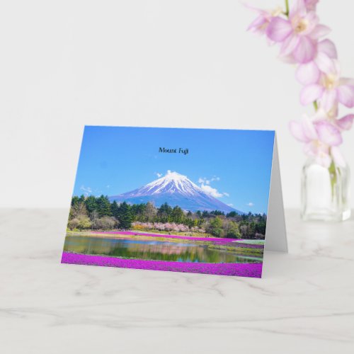 Mount Fuji picturesque photograph Card