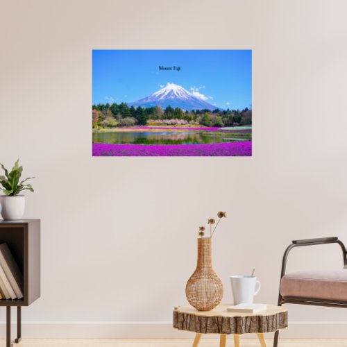 Mount Fuji picturesque photograph Poster