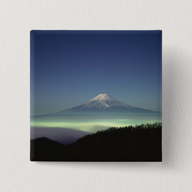 Mount Fuji Pinback Button (Front)