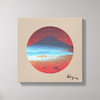 Mount Fuji Pink Beige by Rofey Canvas Print