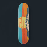 Mount Fuji Retro Style Mountain Sunset in Japan Skateboard<br><div class="desc">This retro style illustration of Mount Fuji features a sunset over the mountain in Japan. The colorful sunset is perfect for a lover of Japanese culture.</div>