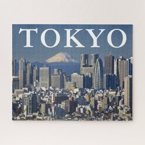 Mount Fuji  Shinjuku District Skyline Tokyo Japan Jigsaw Puzzle