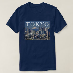 Mount Fuji Shinjuku District Skyline Tokyo Japan T-Shirt