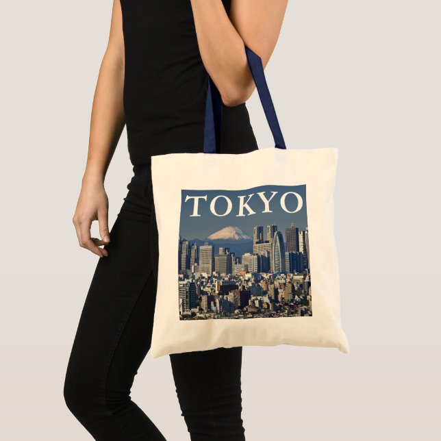 Mount Fuji | Shinjuku District Skyline Tokyo Japan Tote Bag (Front (Product))