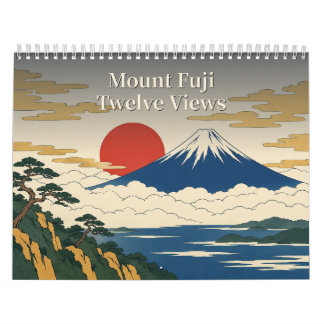 Mount Fuji Twelve Views Ukiyo-e Art Calendar