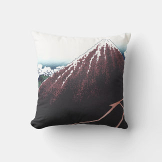 Mount Fuji Ukiyo-e by Hokusai, Japanese Throw Pillow