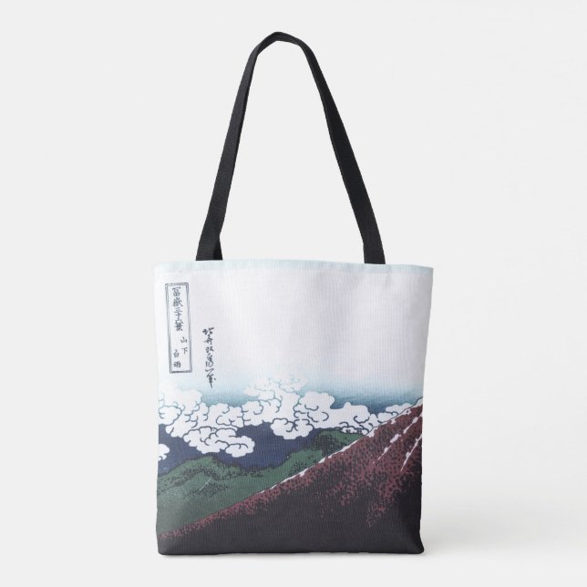 Mount Fuji Ukiyo-e by Hokusai, Japanese Tote Bag (Back)