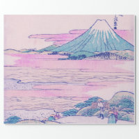 Mount Fuji above Ancient Street Ukiyo-e Japanese Art Wrapping