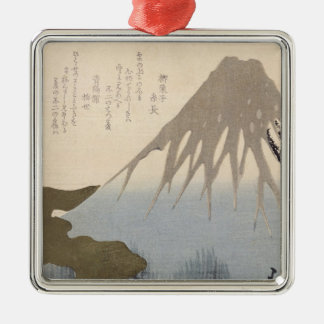 Mount Fuji Under the Snow Metal Ornament