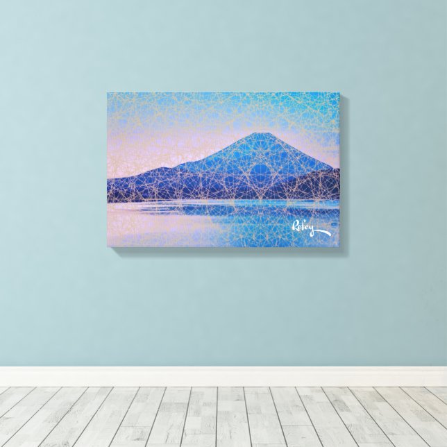 Mount Fuji V by Rofey Canvas Print (Insitu(Wood Floor))