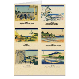 Mount Fuji views 13 through 18 Cards
