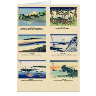 Mount Fuji views 25 through 30 Cards