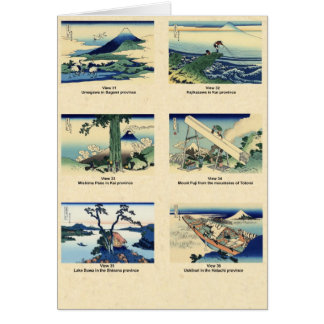 Mount Fuji views 31 through 36 Cards