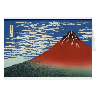Mount Fuji Volcano Japan Painting Cards