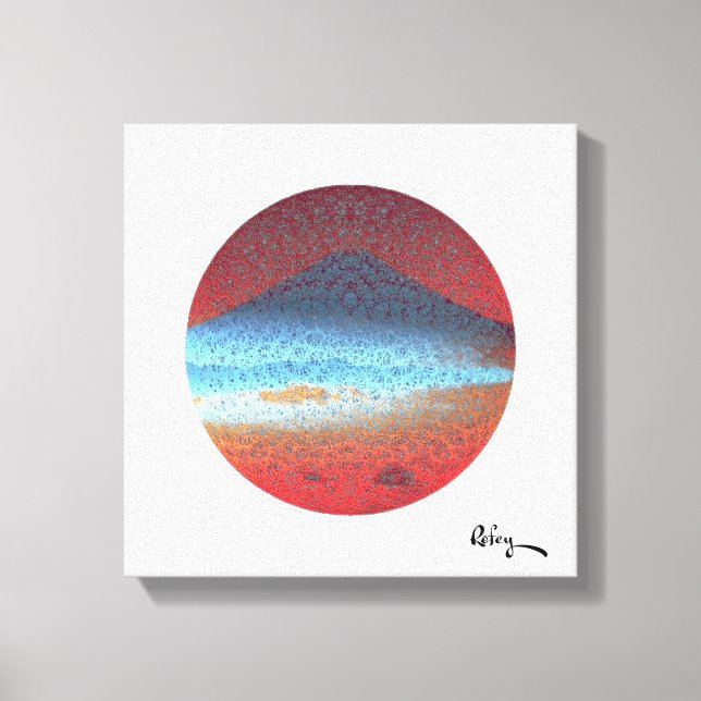 Mount Fuji White by Rofey Canvas Print (Front)