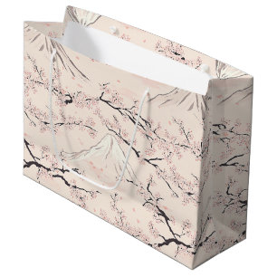 Mount Fuji with Cherry Blossoms – Japanese (1) Large Gift Bag