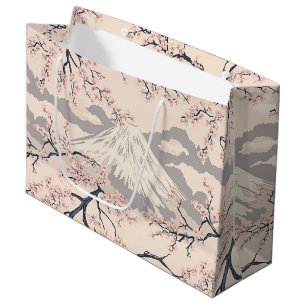 Mount Fuji with Cherry Blossoms – Japanese (2) Large Gift Bag