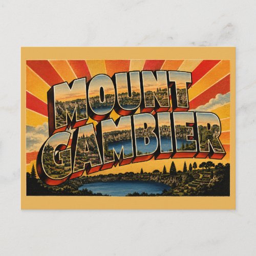 Mount Gambier South Australia Crater Lake Art Postcard