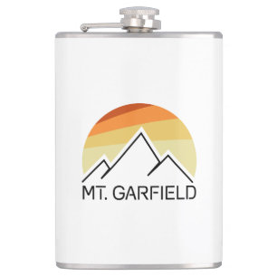 Mount Garfield New Hampshire Retro Flask