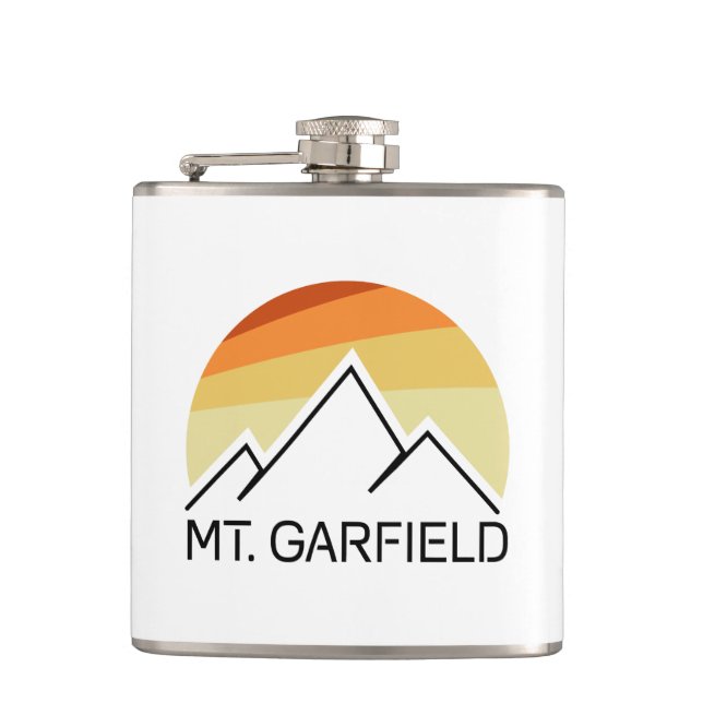 Mount Garfield New Hampshire Retro Flask (Front)
