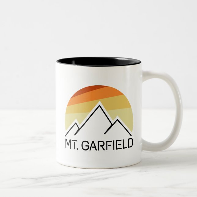 Mount Garfield New Hampshire Retro Two-Tone Coffee Mug (Right)