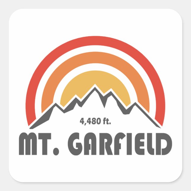 Mount Garfield New Hampshire Square Sticker (Front)