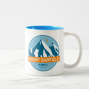 Mount Garfield New Hampshire Stars Moon Two-Tone Coffee Mug