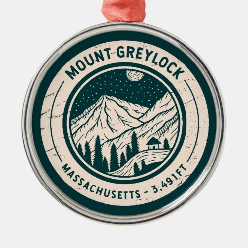 Mount Greylock Massachusetts Hiking Skiing Travel Metal Ornament