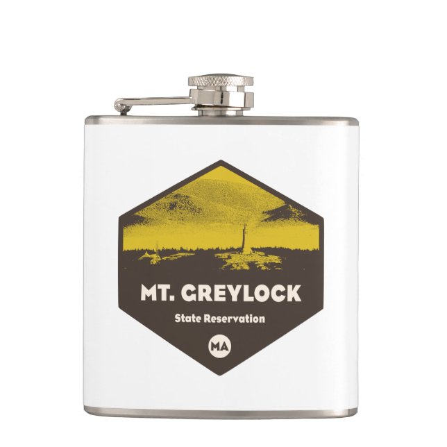 Mount Greylock State Reservation Massachusetts Flask (Front)