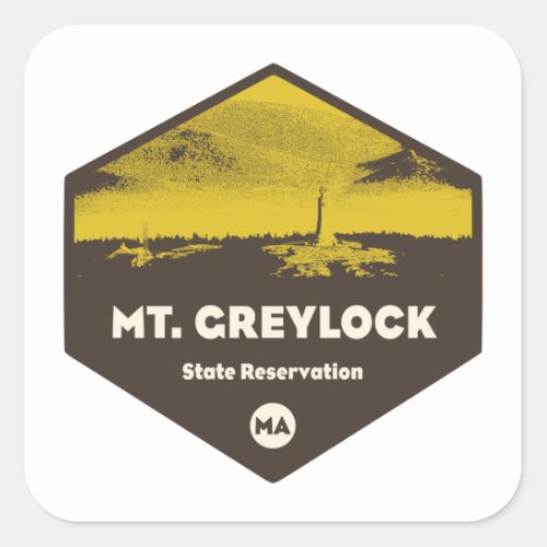 Mount Greylock State Reservation Massachusetts Square Sticker