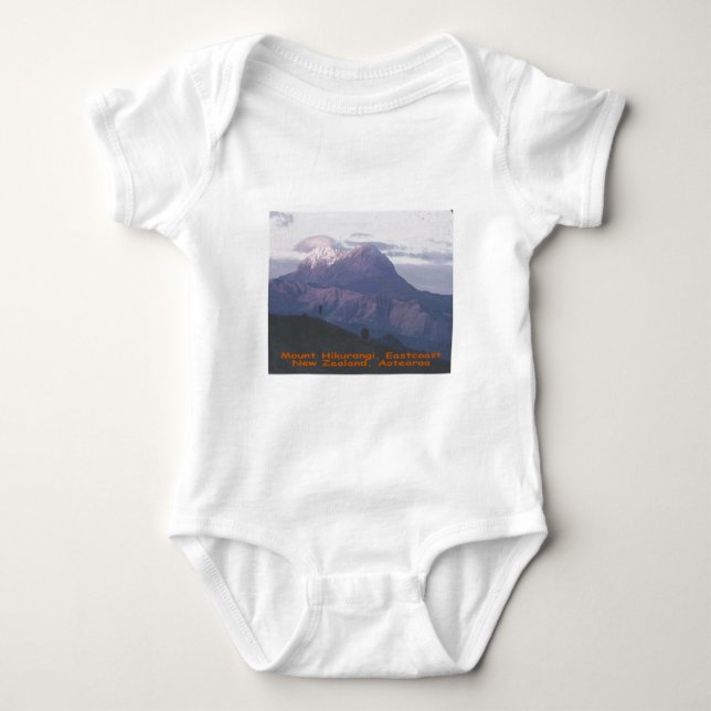 Mount Hikurangi,New Zealand, Aotearoa Baby Bodysuit (Front)
