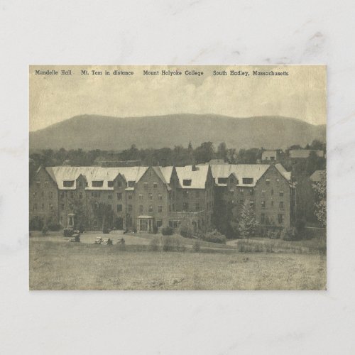 Mount Holyoke College Circa 1909 Vintage Postcard